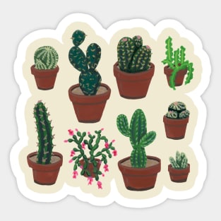 Gouache Cacti Sticker